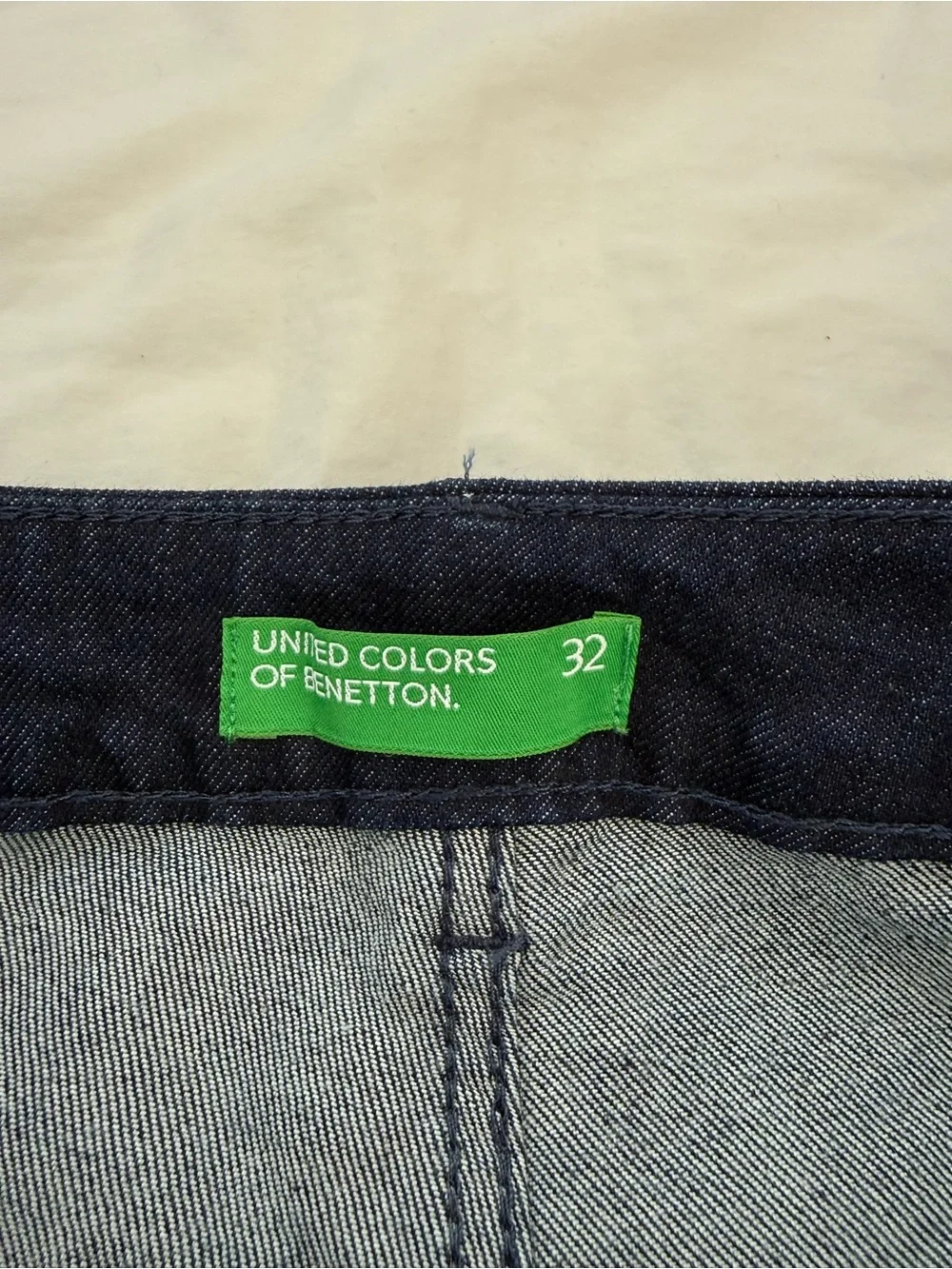 United Colors of Benetton Tennis Club‎ Embroidered Jeans Size 32 Dark Wash